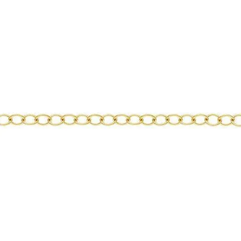 14K Gold Filled 4.7 x 5mm Cable Chain (1 foot) #10