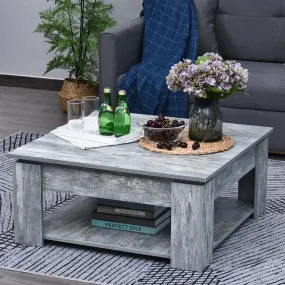 2 Tier Modern Coffee Table - Wood Grain