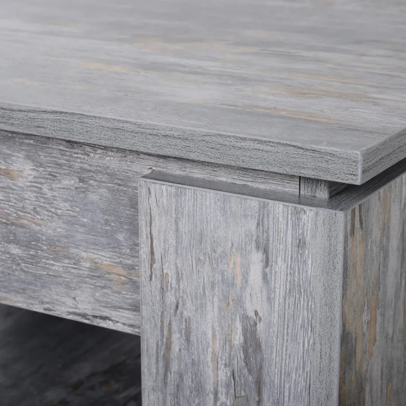 2 Tier Modern Coffee Table - Wood Grain