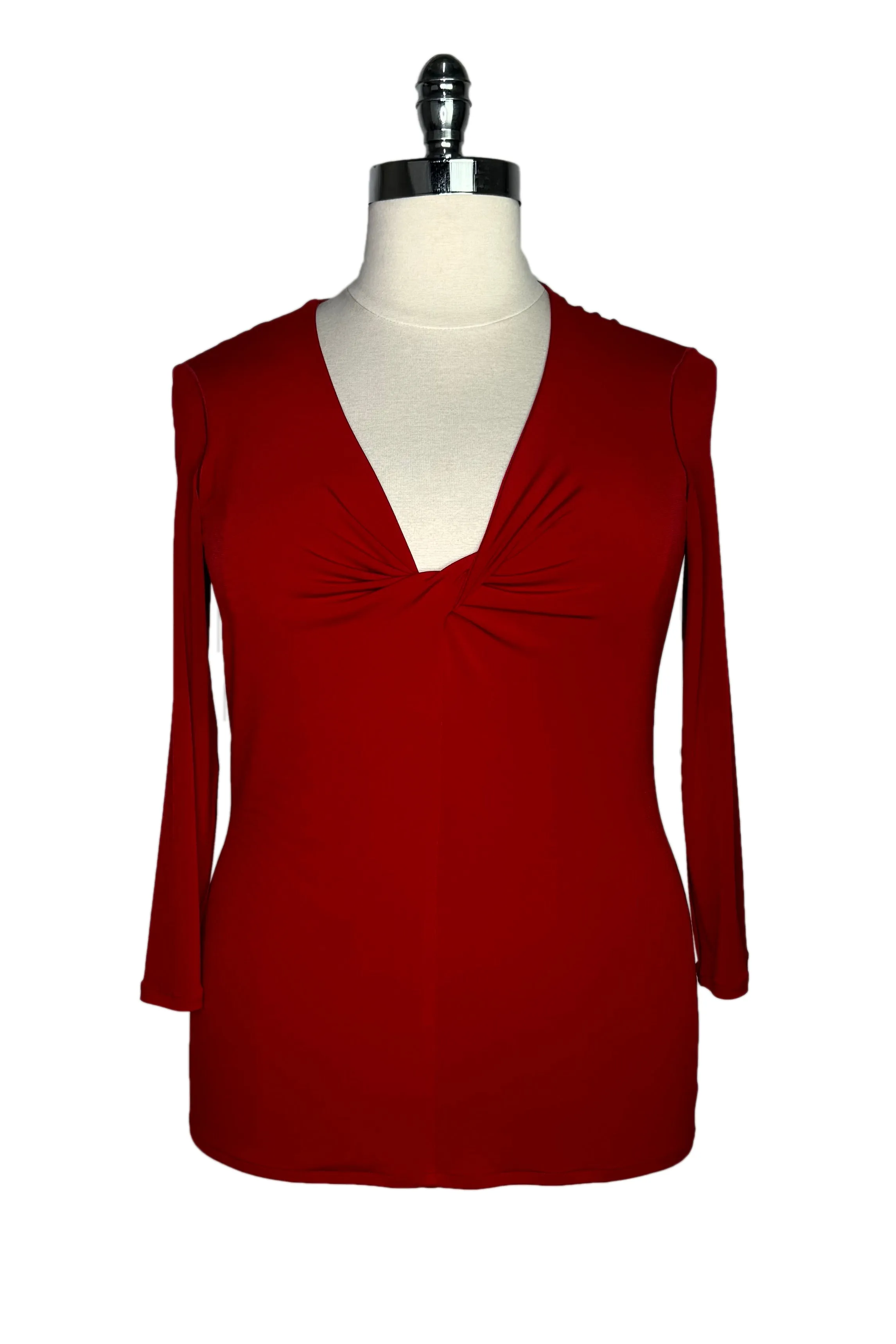3/4 sleeve V twist tunic