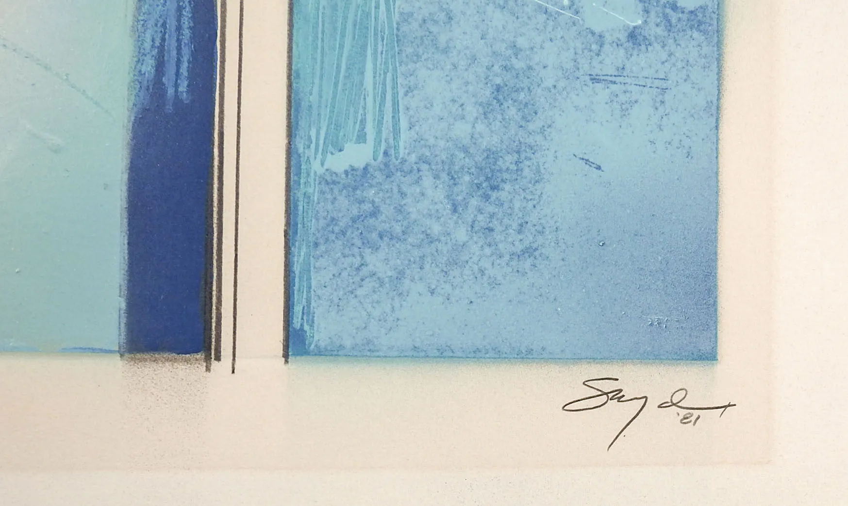 Abstract In Blue Painting
