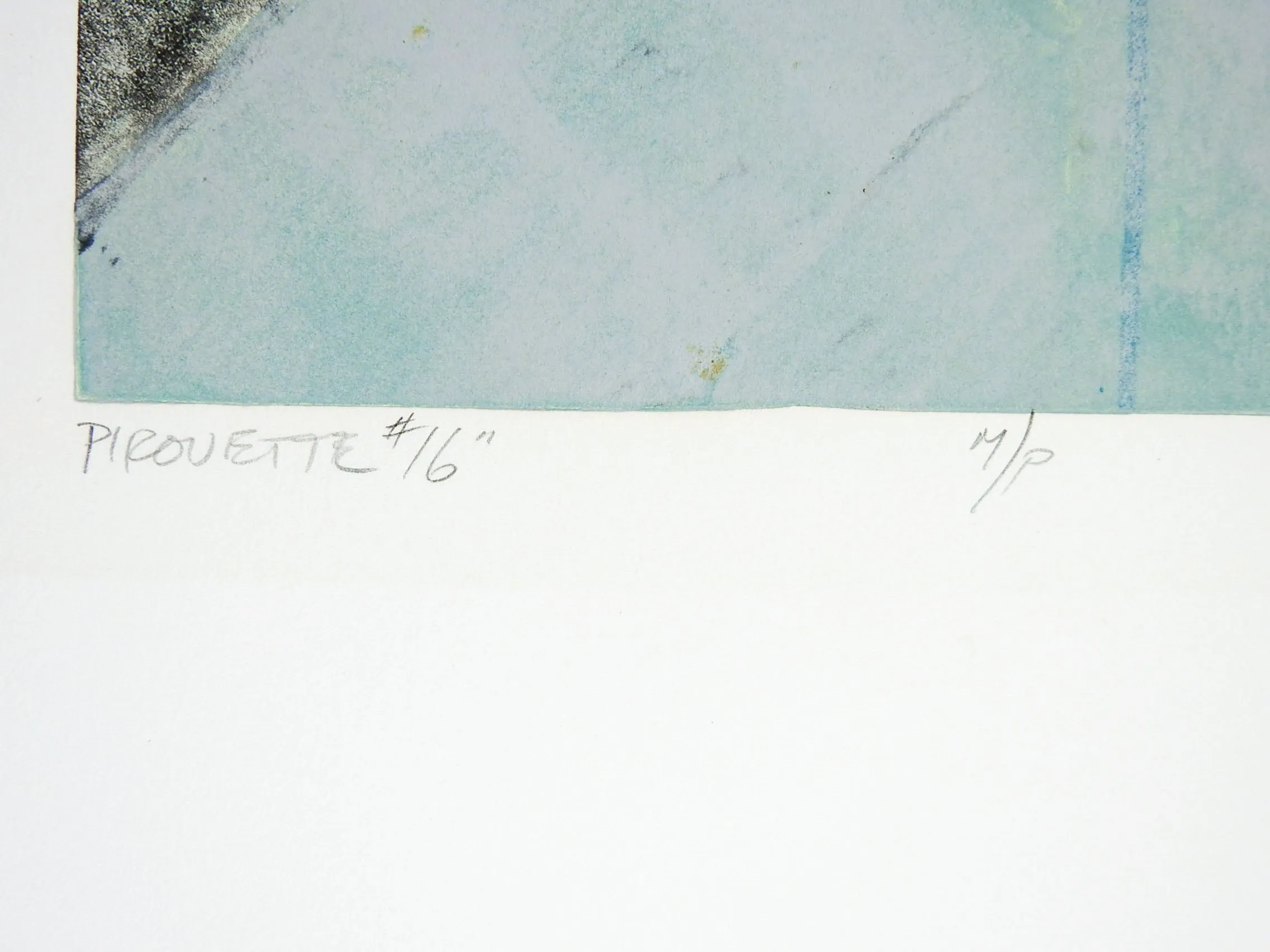 Abstract Monoprint In Blue