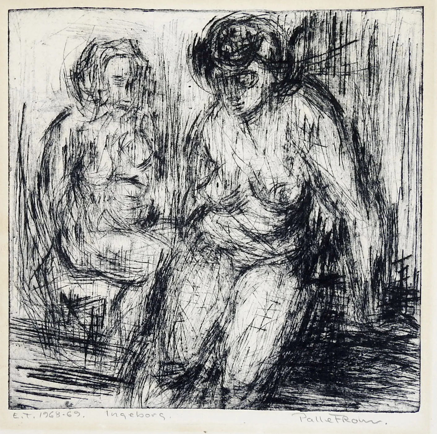 Abstract Nude Etching