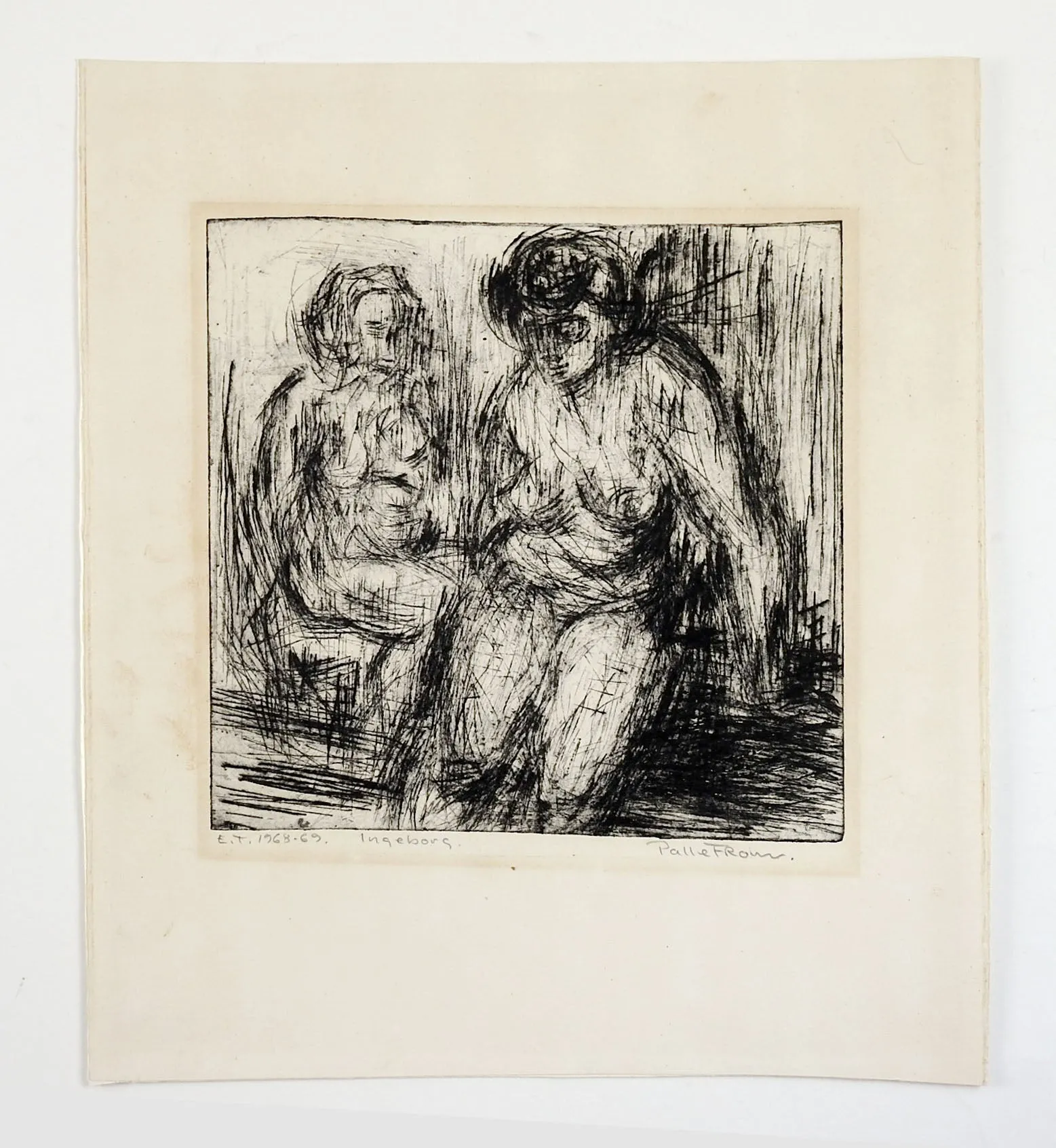 Abstract Nude Etching