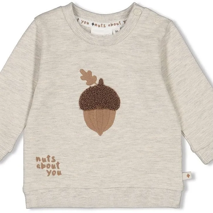 ACORN - Peached Inside French Terry “nuts about you” Sweat Top