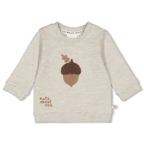 ACORN - Peached Inside French Terry “nuts about you” Sweat Top