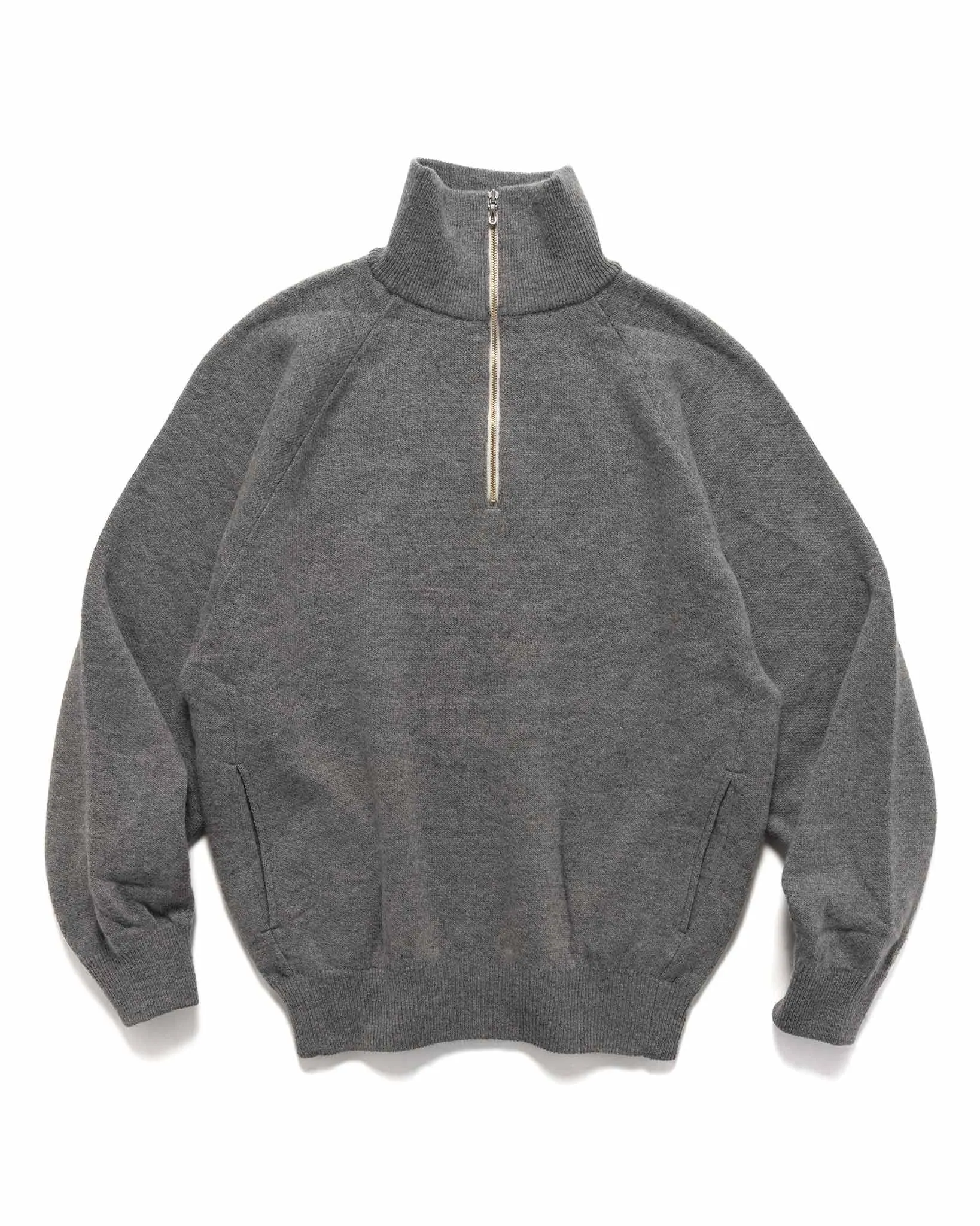 Backloop Camel Half Zip Grey