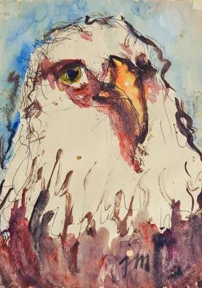 Bald Eagle by Josephine Mahaffey Watercolor Painting