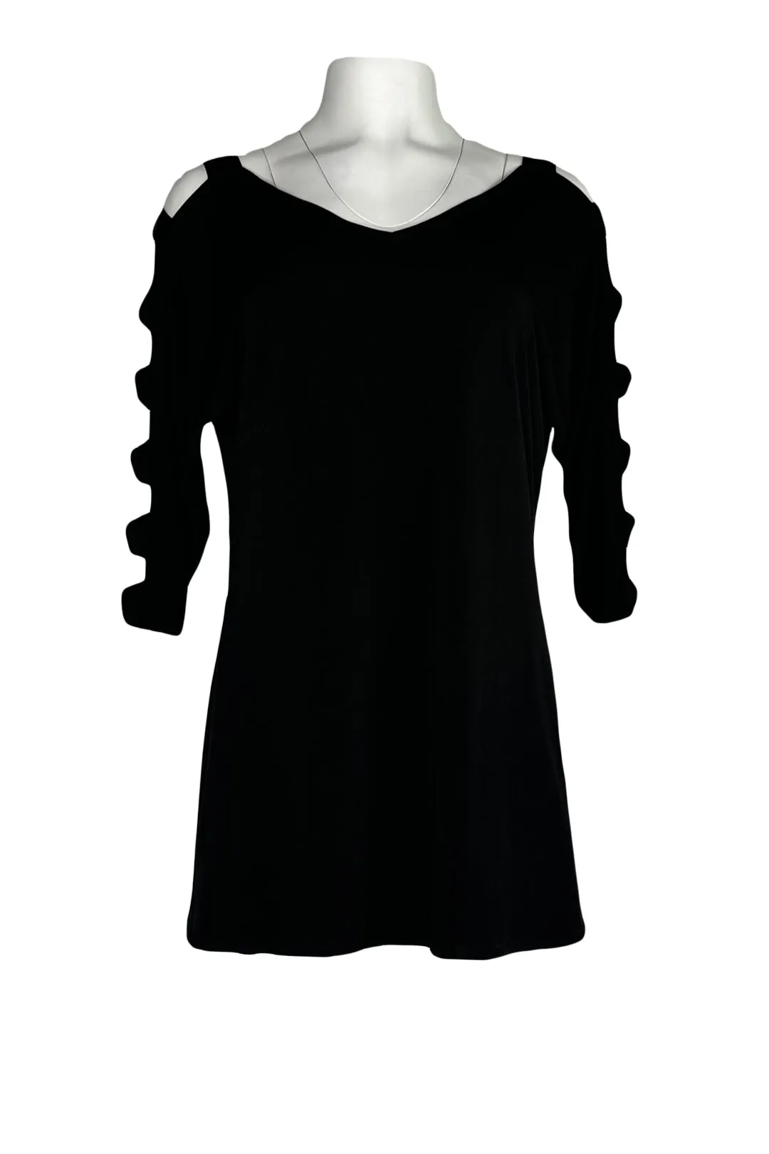 Banded sleeve v neck tunic