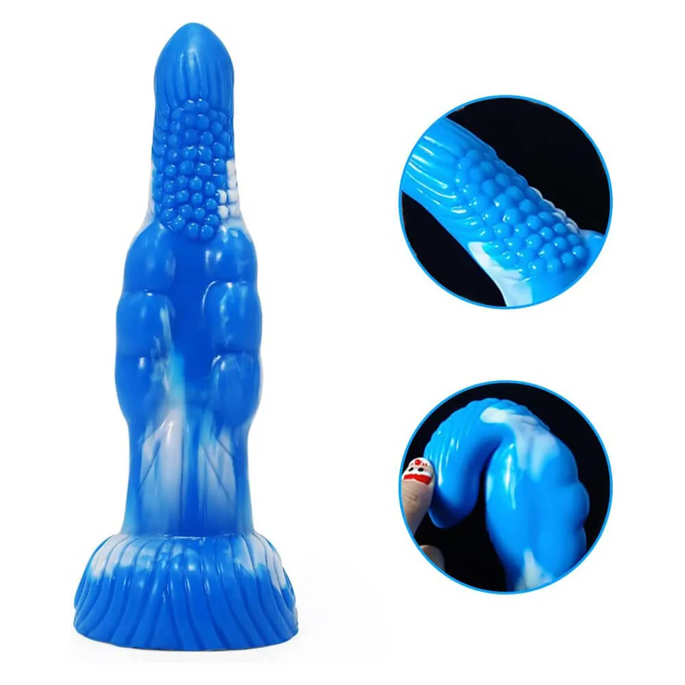Big Soft Silicone Animal Dildo 8.8" Multicolor Anal Toy