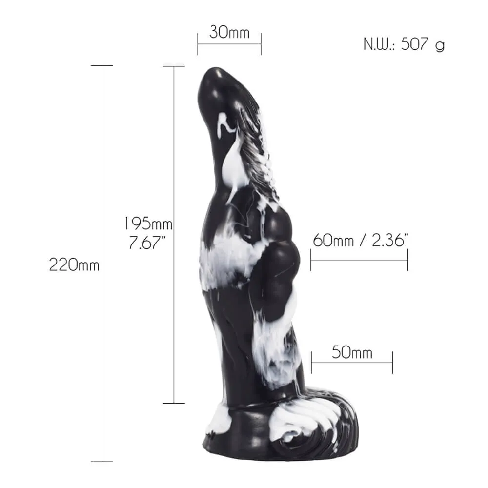Big Soft Silicone Animal Dildo 8.8" Multicolor Anal Toy