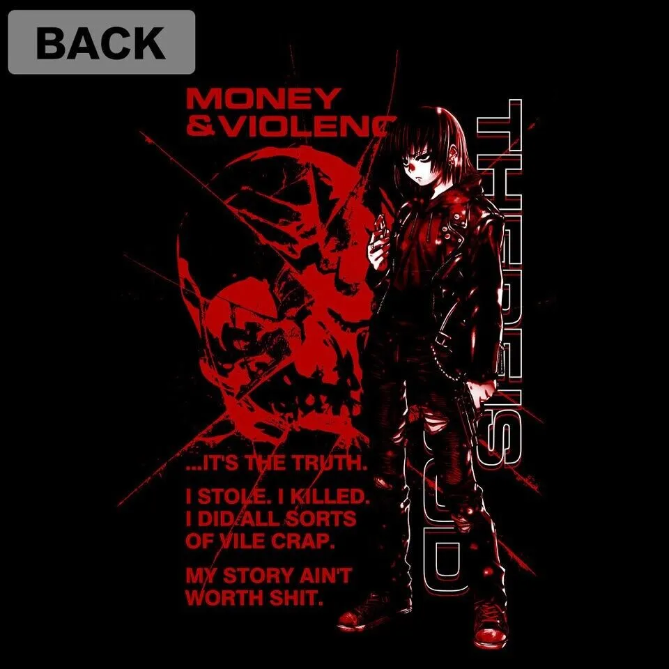 Black Lagoon Revy Young T-shirt Black L Size Japan Limited Cosplay