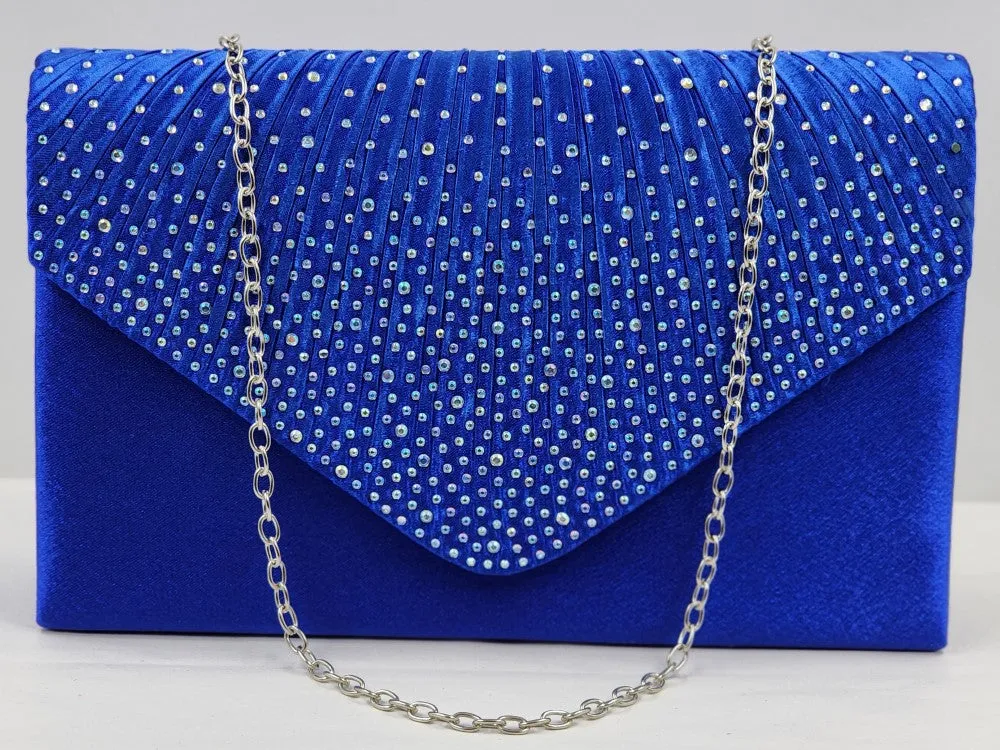 BM Creations Evening Clutch B102-RYL Royal Blue