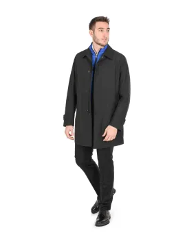 Boss by Hugo Boss Men's Sophisticated Black Overcoat 50449192 001