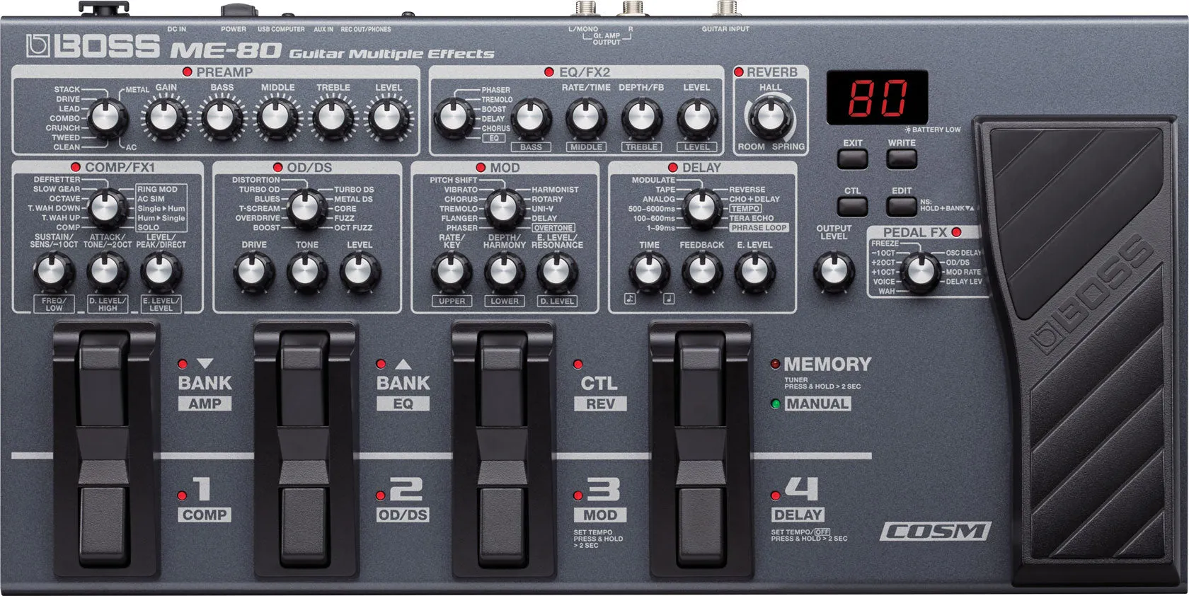 Boss ME-80 Guitar Multiple Effects Boss
