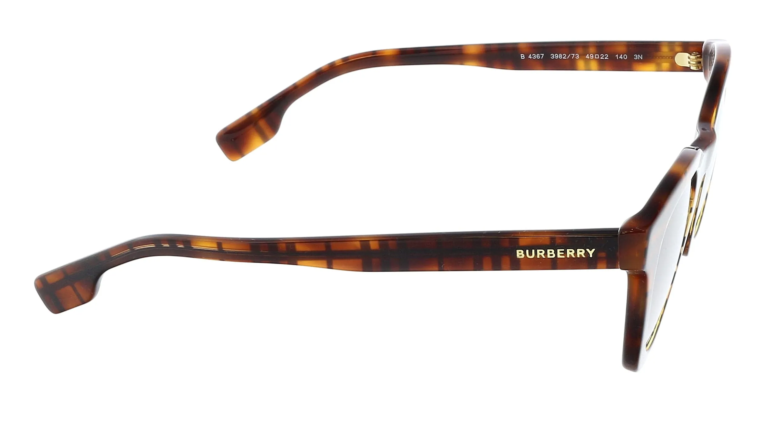 Burberry 0BE4367 398273 Yvette Cateye Full Rim Top Check/Havana Sunglasses