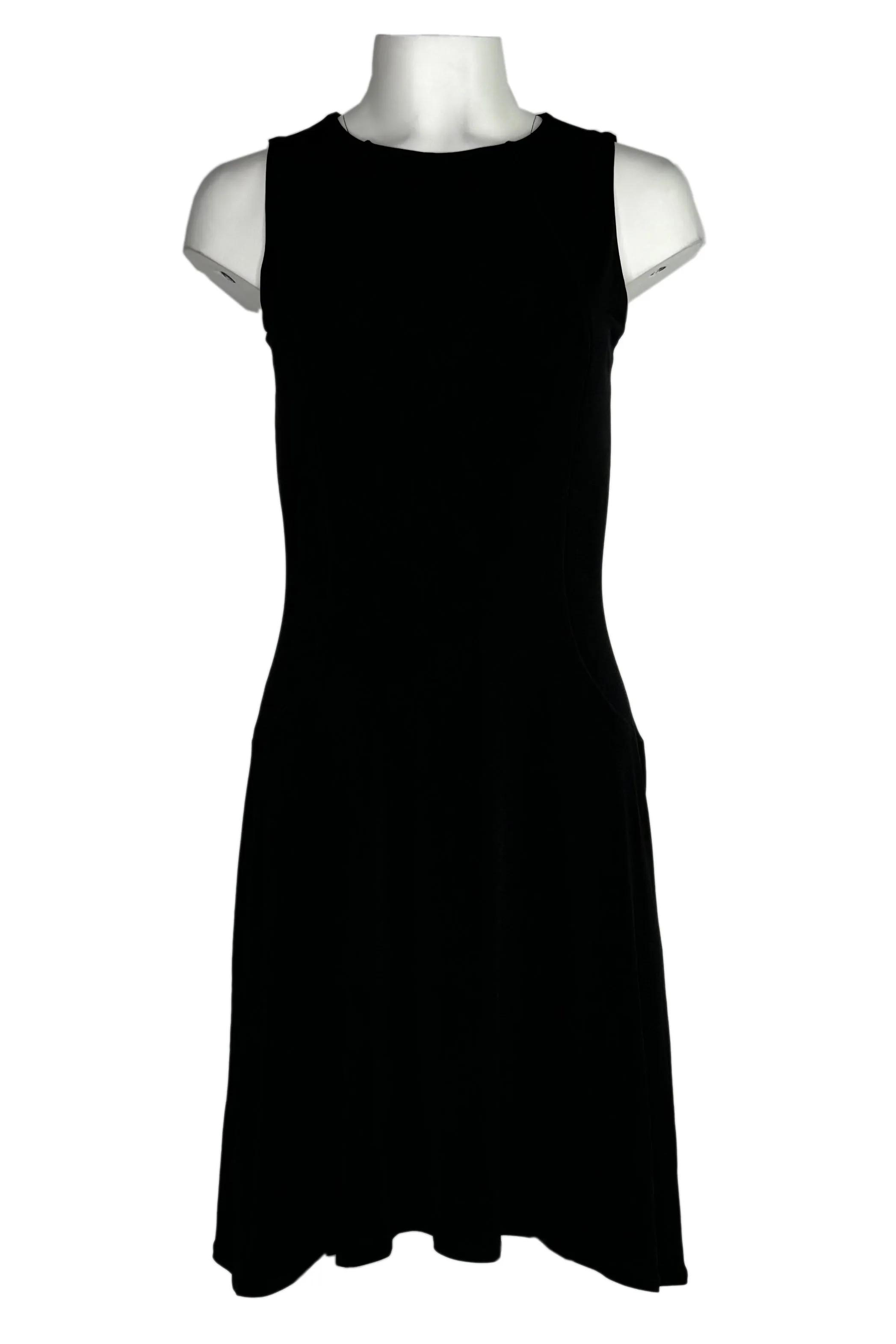 Bust seam sleeveless lined knee length dress