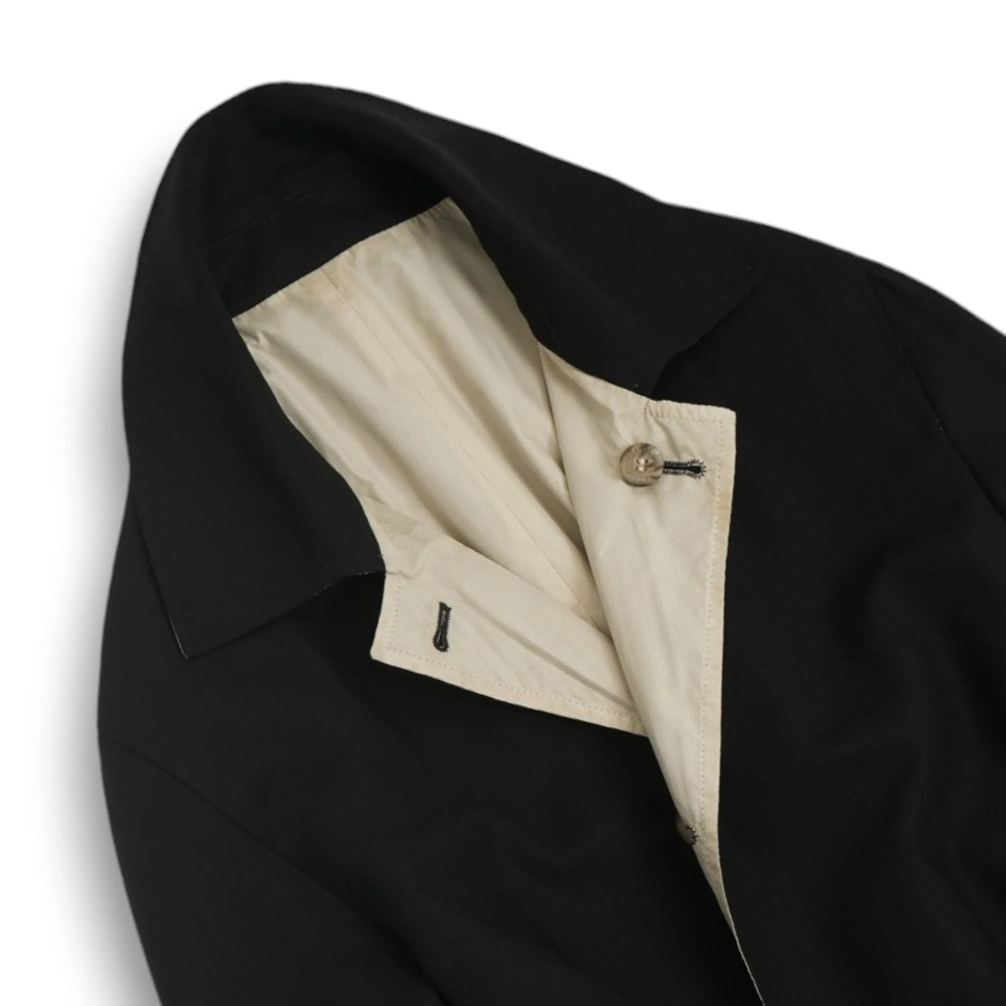 Canali - Black/Beige Reversible Wool Car Coat 50