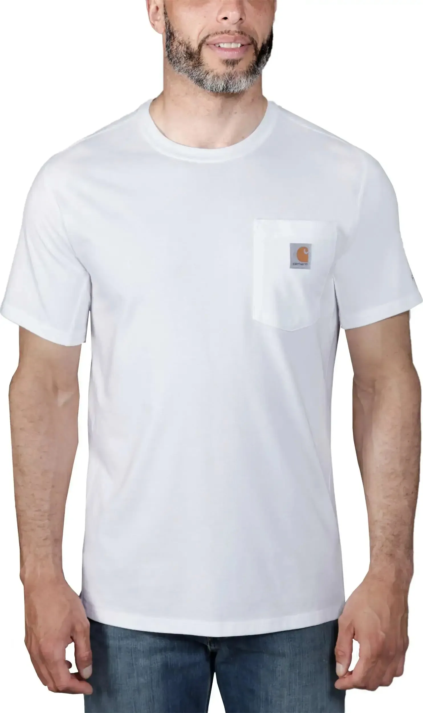 Carhartt Men&#x27;s Force Short Sleeve Pocket T-Shirt White | Buy Carhartt Men&#x27;s Force Short Sleeve Pocket T-Shirt White here | Outnorth