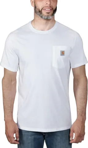 Carhartt Men&#x27;s Force Short Sleeve Pocket T-Shirt White | Buy Carhartt Men&#x27;s Force Short Sleeve Pocket T-Shirt White here | Outnorth