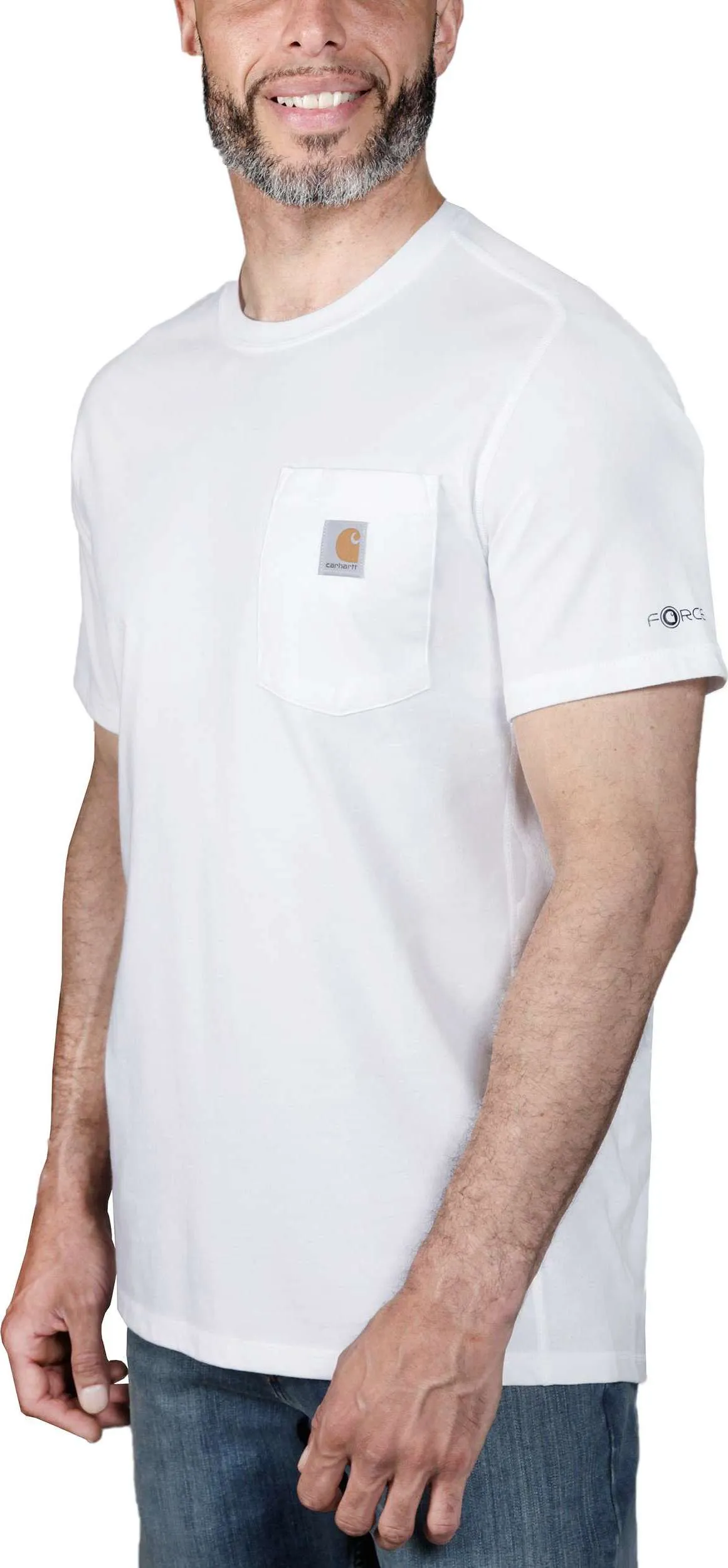 Carhartt Men&#x27;s Force Short Sleeve Pocket T-Shirt White | Buy Carhartt Men&#x27;s Force Short Sleeve Pocket T-Shirt White here | Outnorth