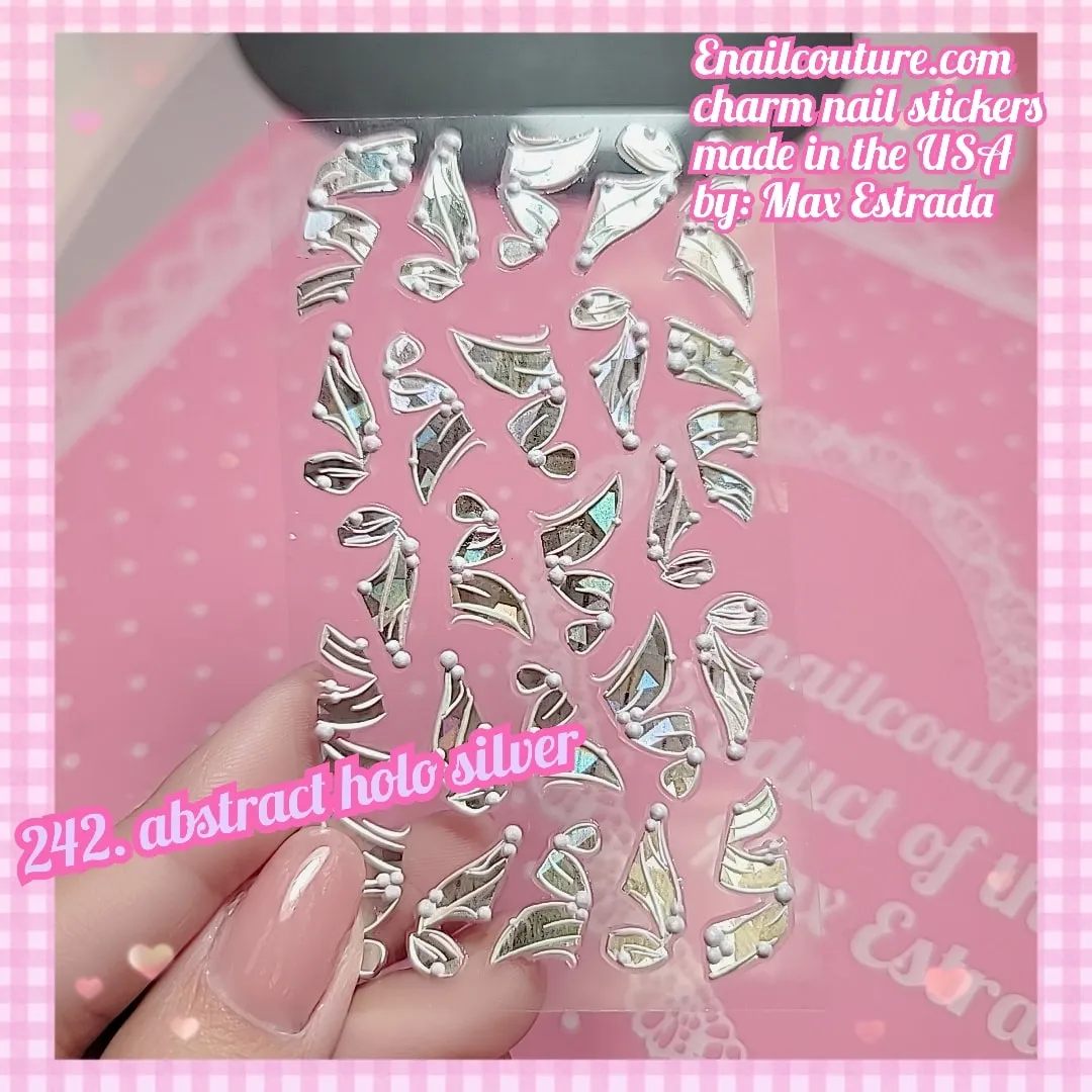Charm Nail Sticker, Page 3 (flat & 3D Self-AdhesiveNail Decals Leaf Nail Art Stickers Colorful Mixed Nail Decorations)