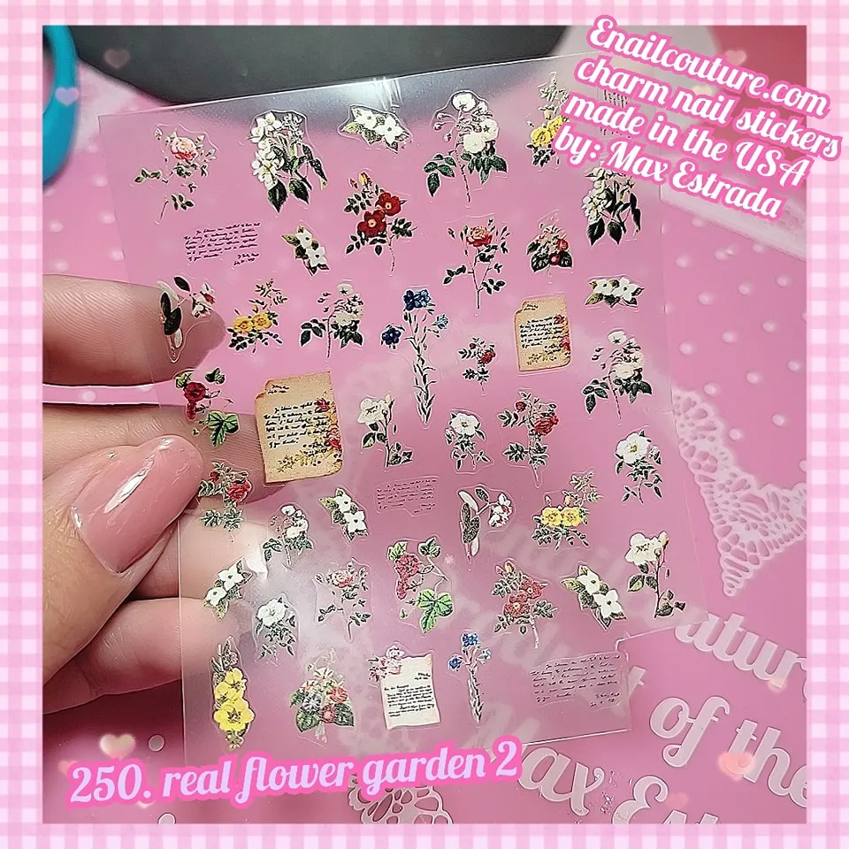 Charm Nail Sticker, Page 3 (flat & 3D Self-AdhesiveNail Decals Leaf Nail Art Stickers Colorful Mixed Nail Decorations)