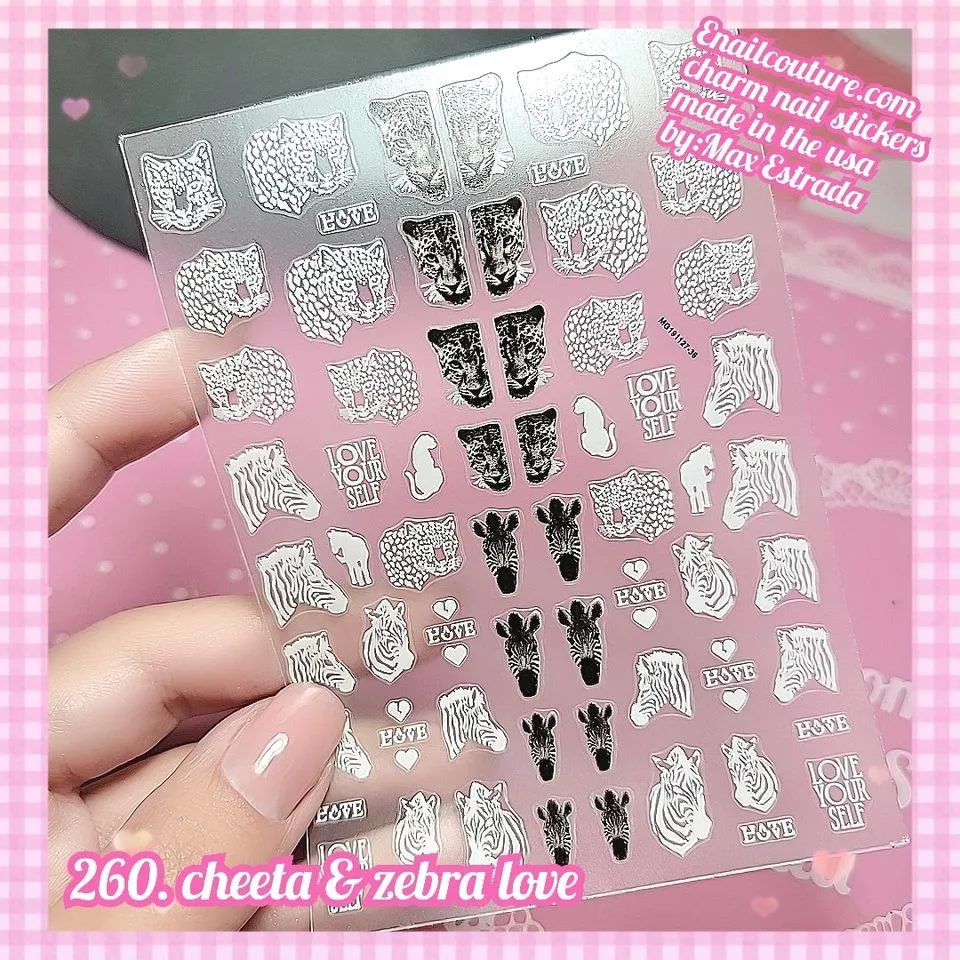 Charm Nail Sticker, Page 3 (flat & 3D Self-AdhesiveNail Decals Leaf Nail Art Stickers Colorful Mixed Nail Decorations)