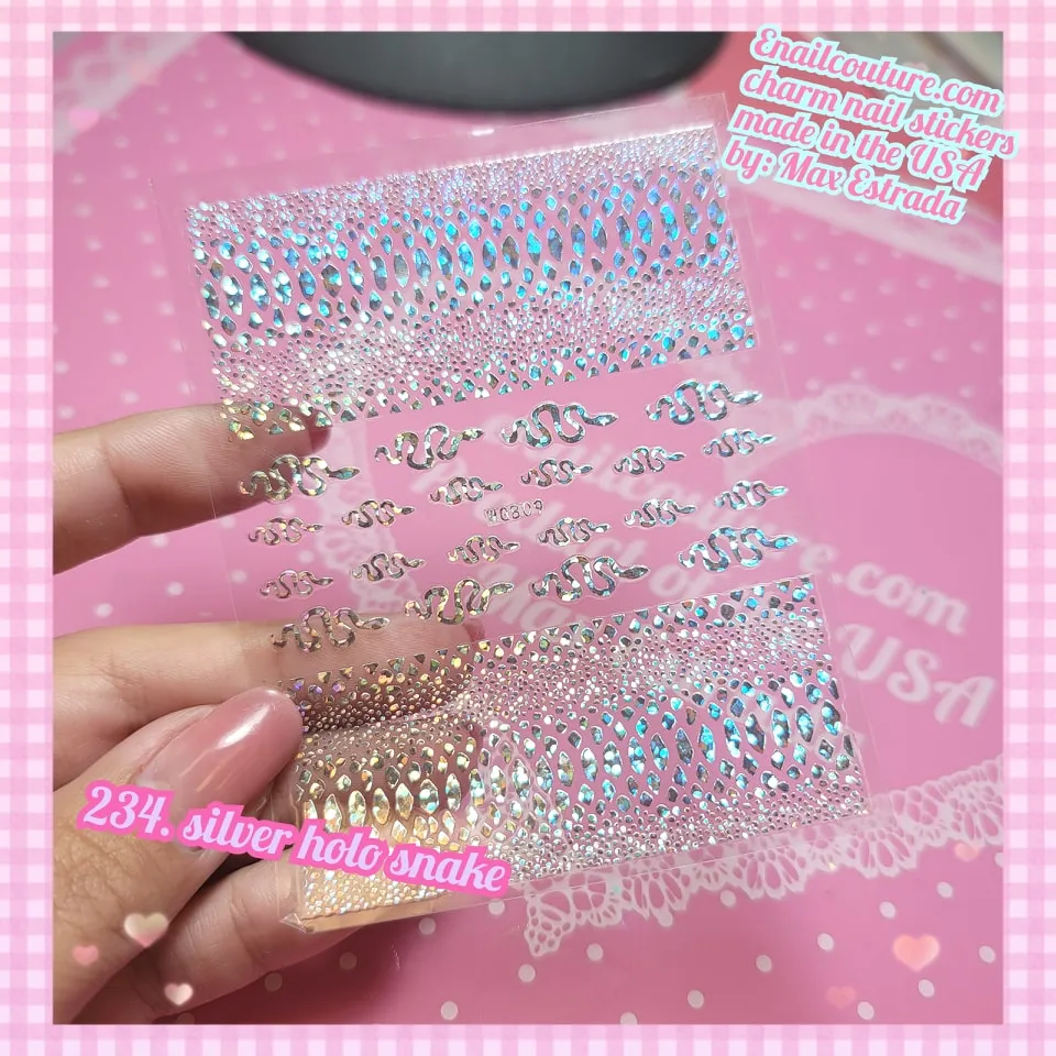 Charm Nail Sticker, Page 3 (flat & 3D Self-AdhesiveNail Decals Leaf Nail Art Stickers Colorful Mixed Nail Decorations)