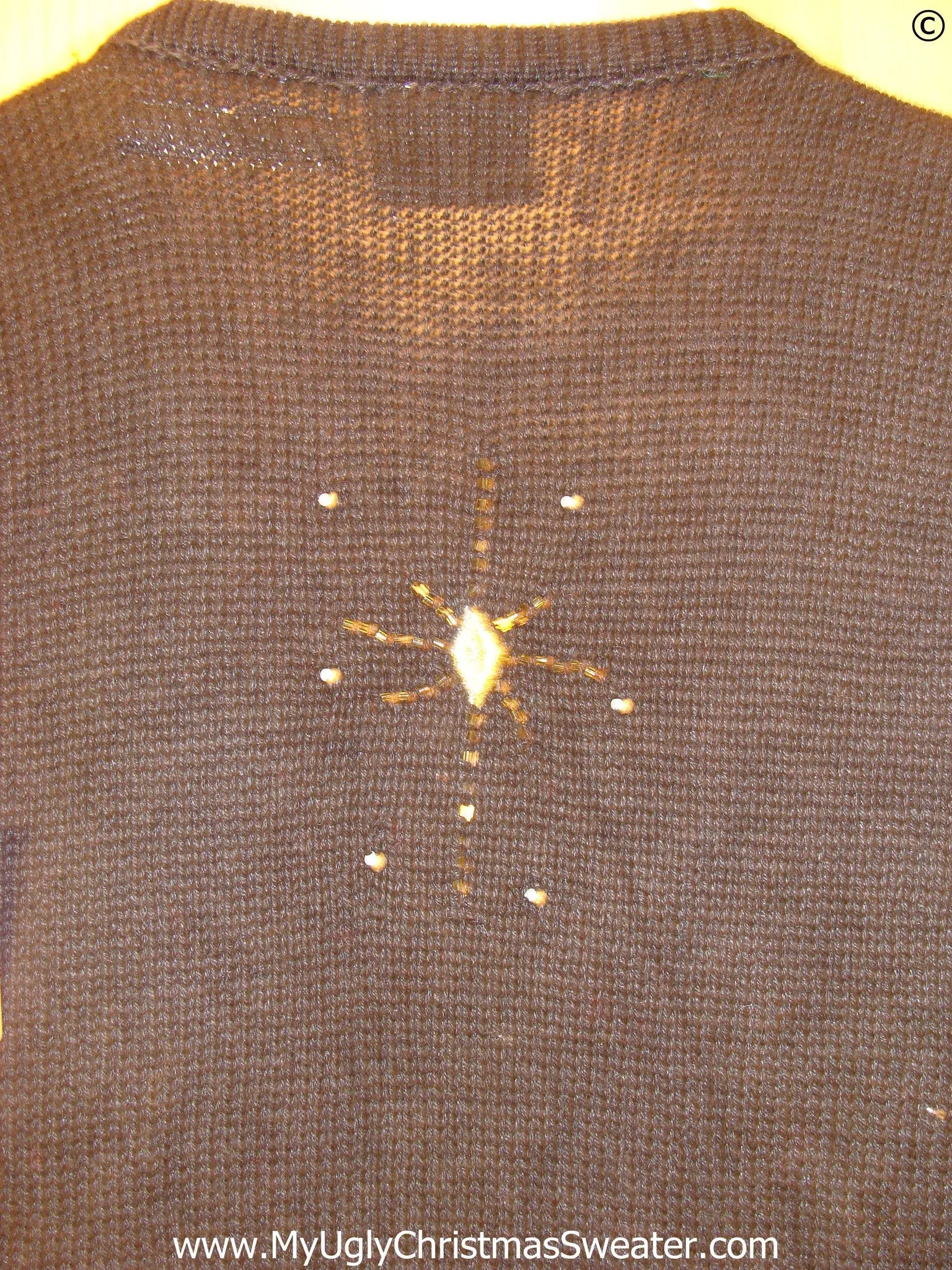 Christmas Sweater Vest with Lights Santa and Flying Reindeer (g249)