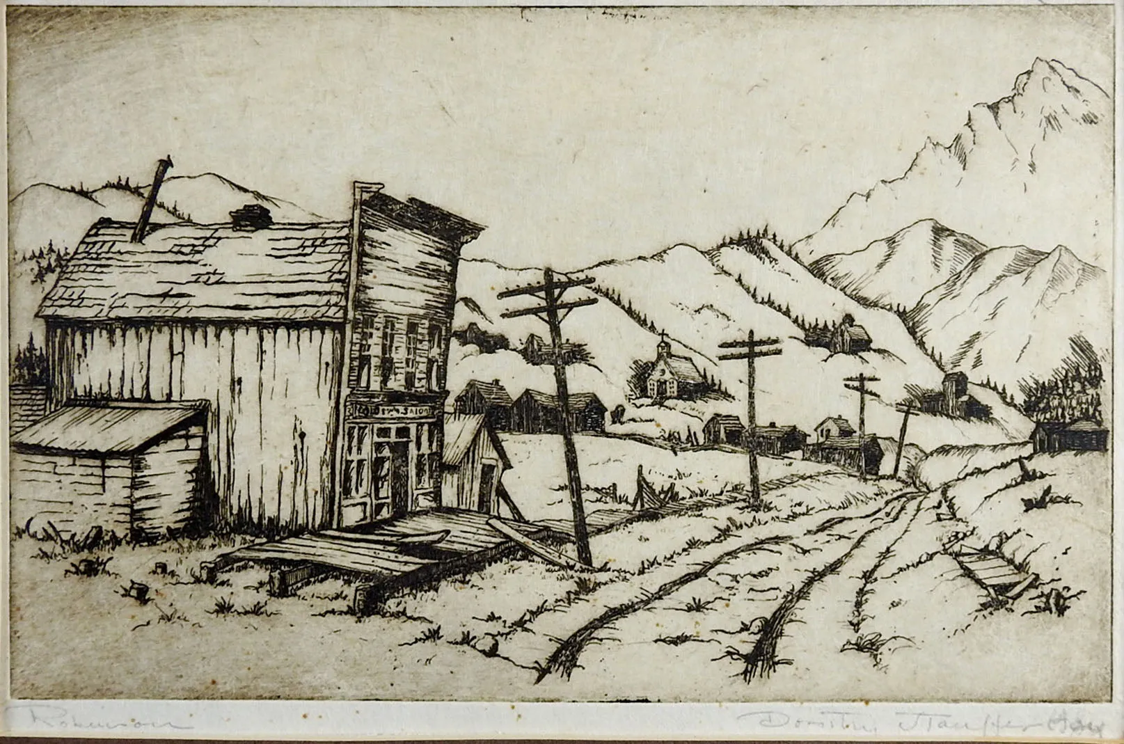 Colorado Ghost Town Etching