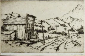 Colorado Ghost Town Etching