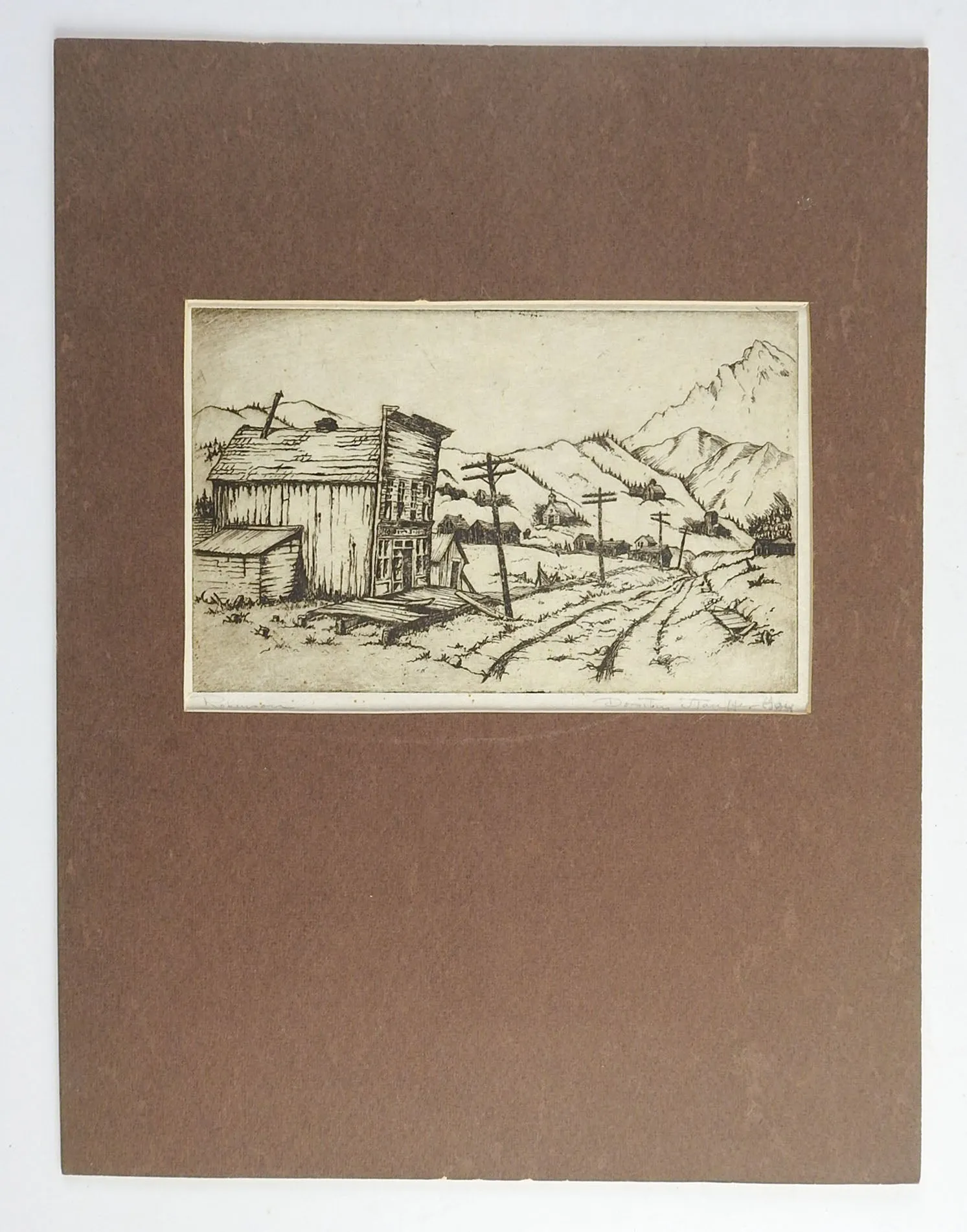 Colorado Ghost Town Etching