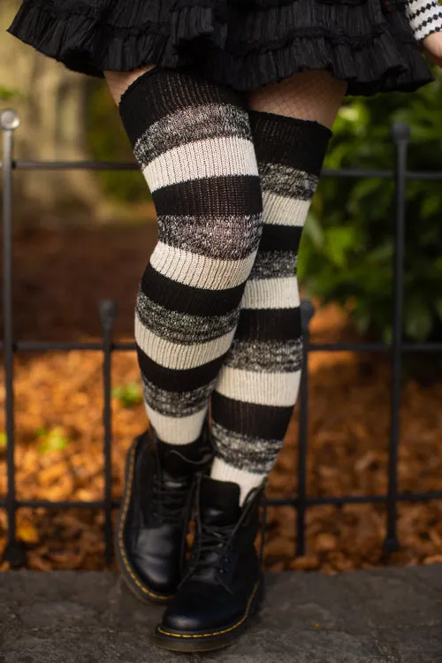Cookies and Cream Thigh High Socks