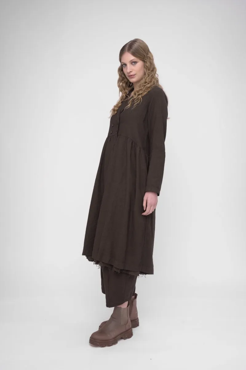 Cotton Linen Overcoat Dress