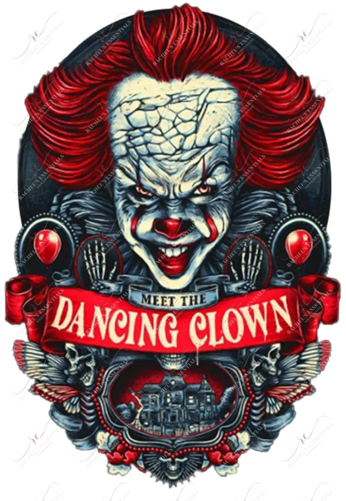Dancing clown - clear cast decal