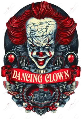 Dancing clown - clear cast decal