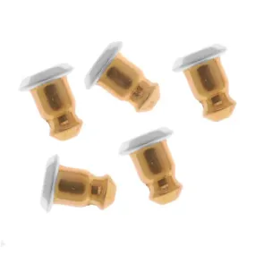 Earring Backs, Hypo Allergenic Bullet Clutch 5.5x5mm, Gold Tone (25 Pairs)