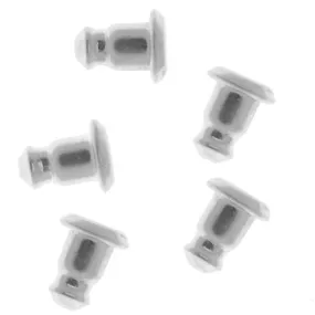 Earring Backs, Hypo Allergenic Bullet Clutch 5.7x5mm, Silver Tone (25 Pairs)