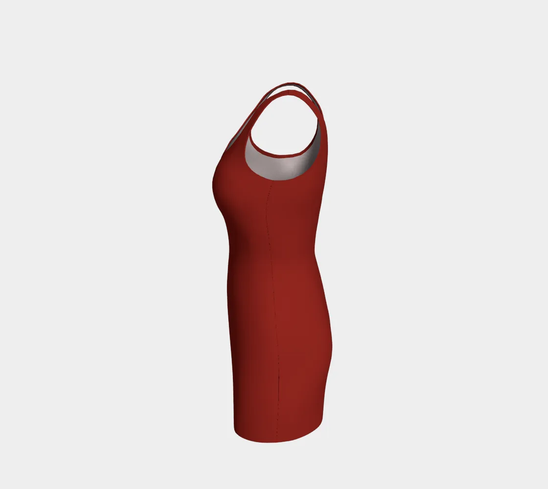 Earth Tone Clay Bodycon Dress