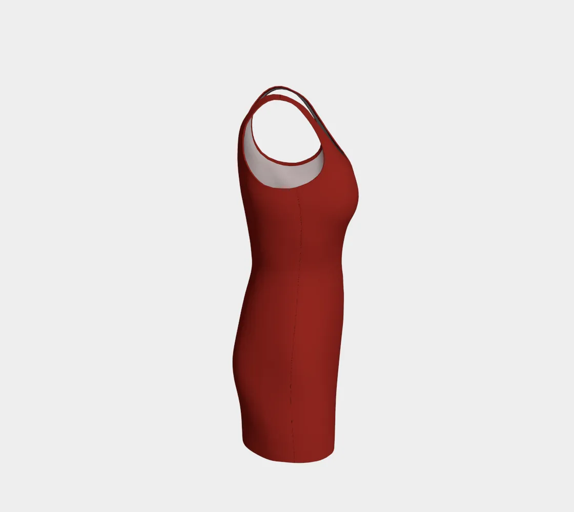 Earth Tone Clay Bodycon Dress