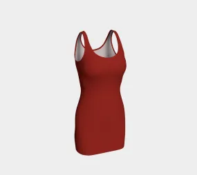 Earth Tone Clay Bodycon Dress