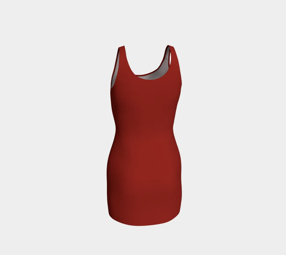 Earth Tone Clay Bodycon Dress