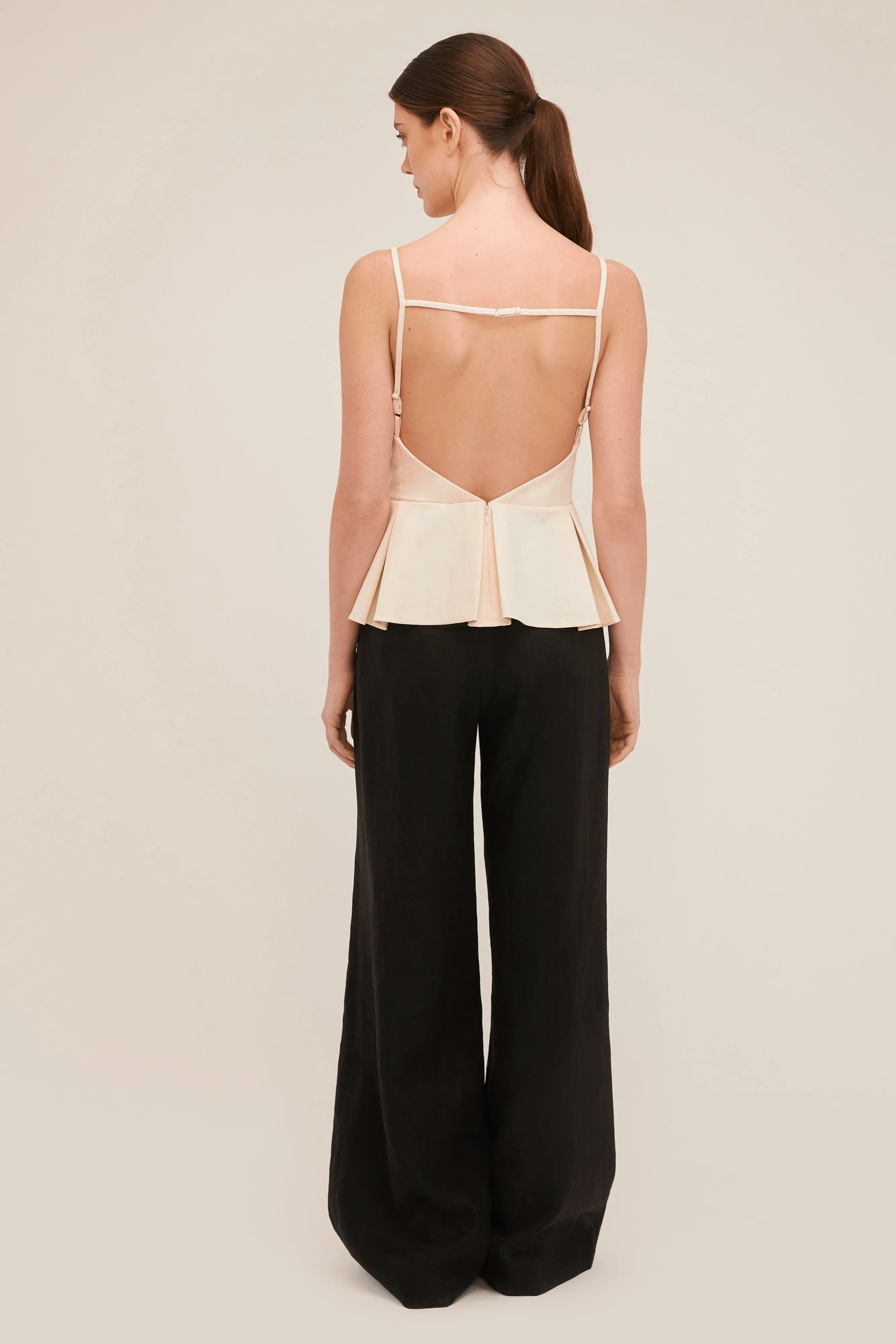 Emily Pleated Peplum Top