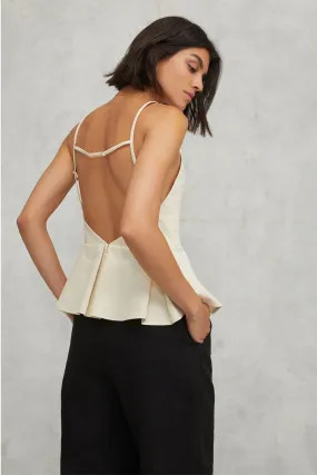 Emily Pleated Peplum Top