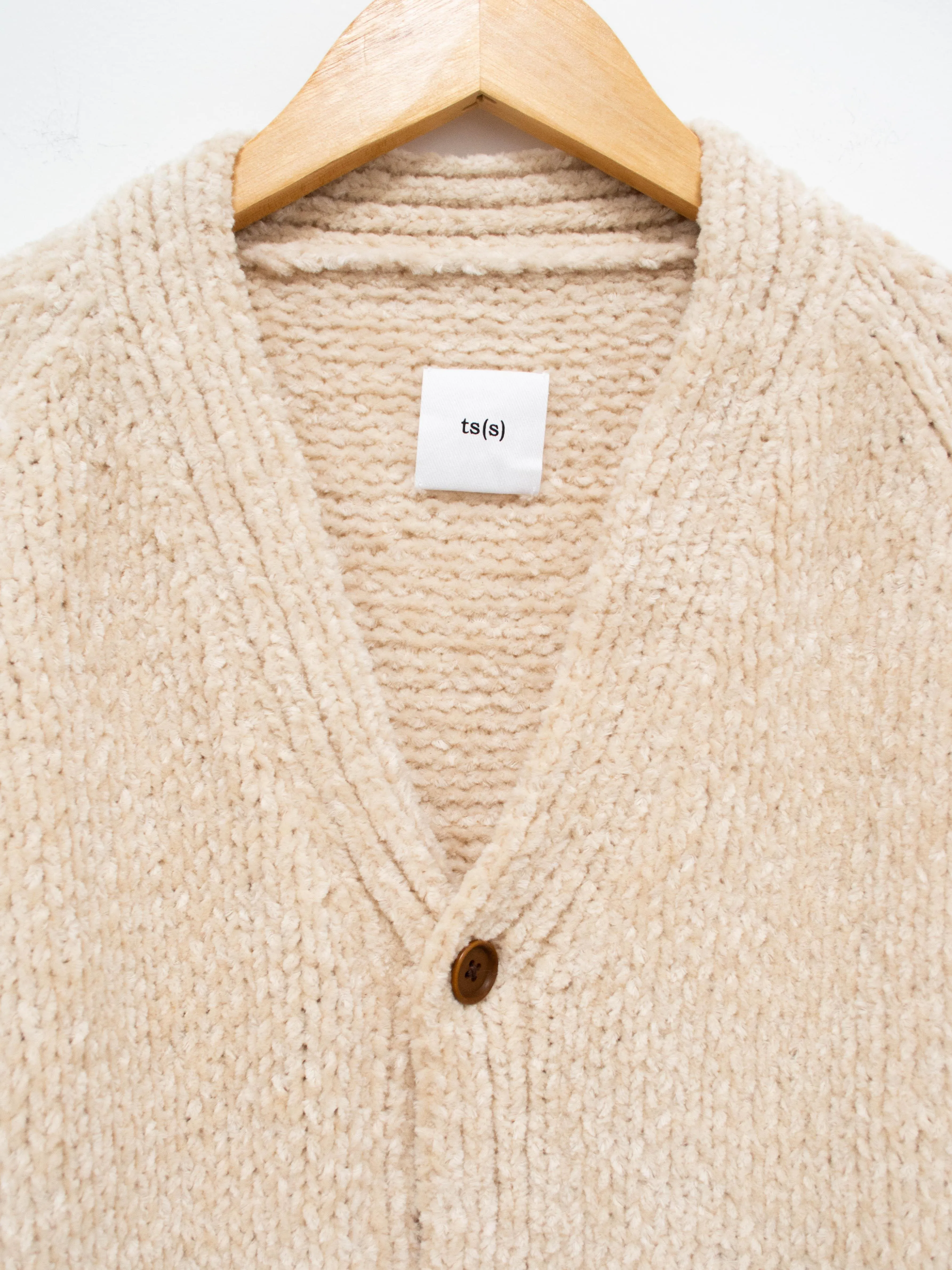 Hand Dyed Cotton Mole Yarn Cardigan - Natural