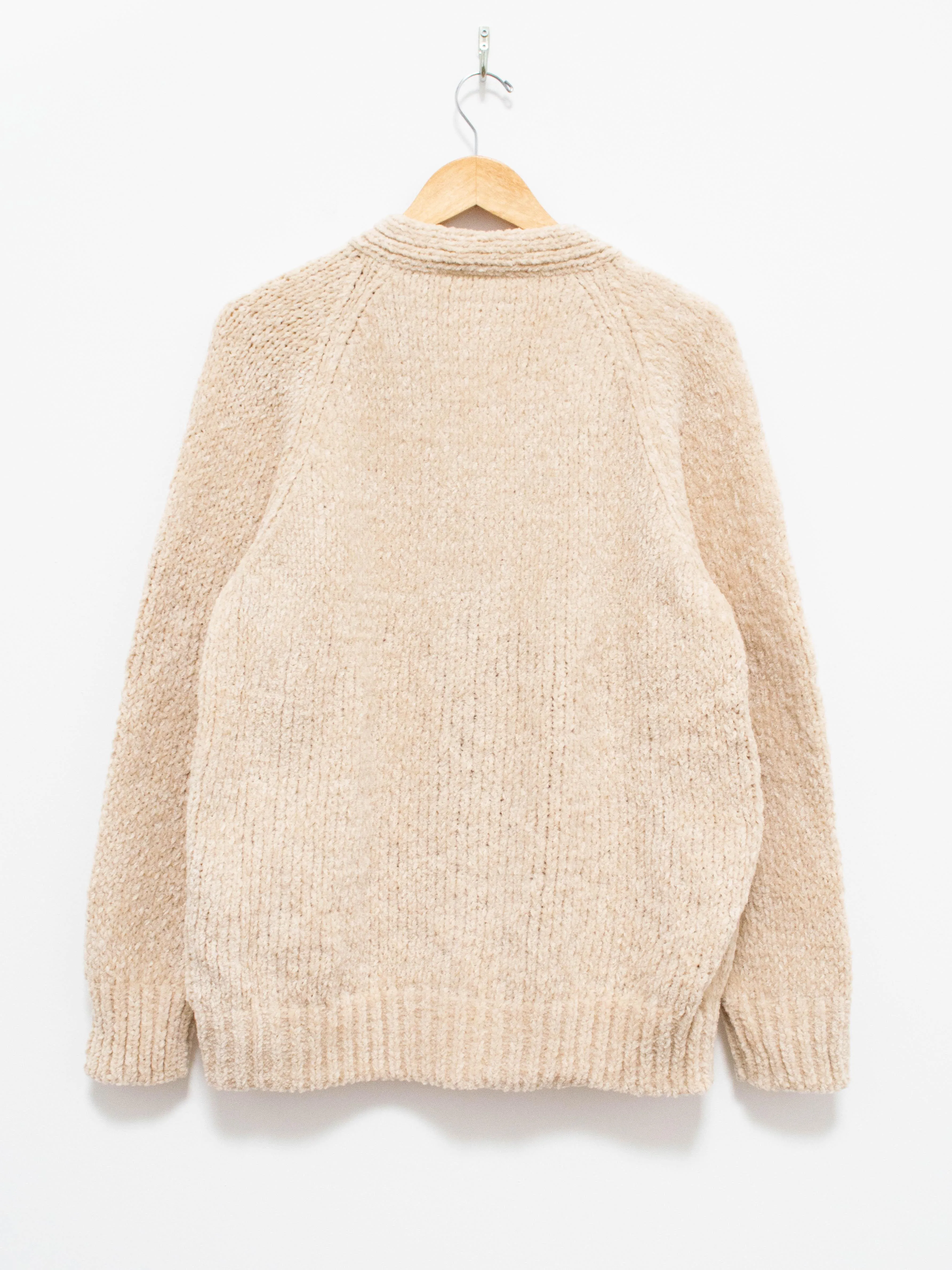 Hand Dyed Cotton Mole Yarn Cardigan - Natural