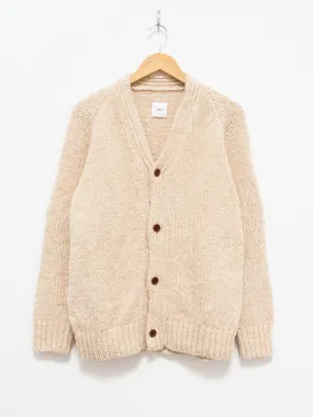 Hand Dyed Cotton Mole Yarn Cardigan - Natural