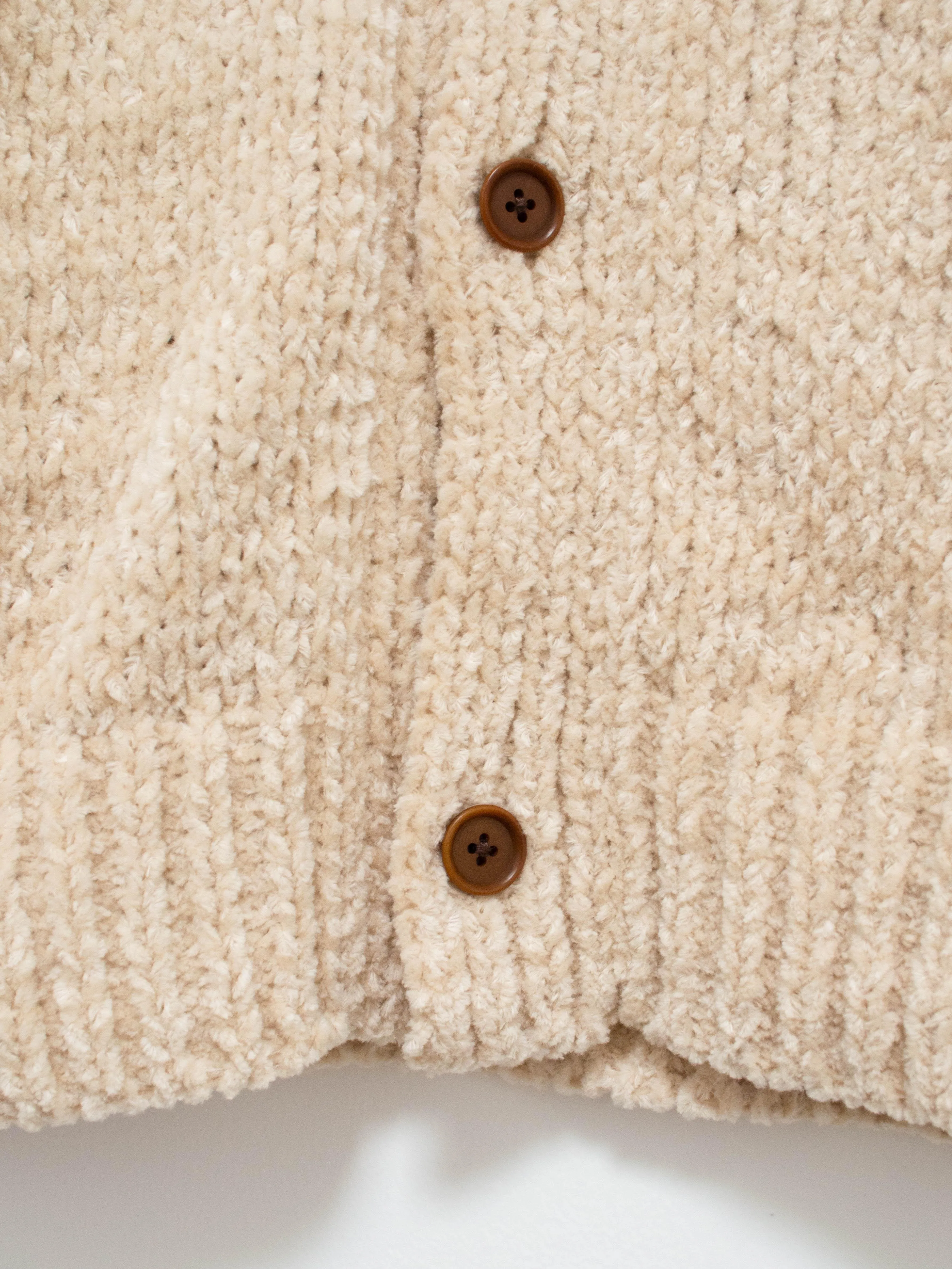 Hand Dyed Cotton Mole Yarn Cardigan - Natural
