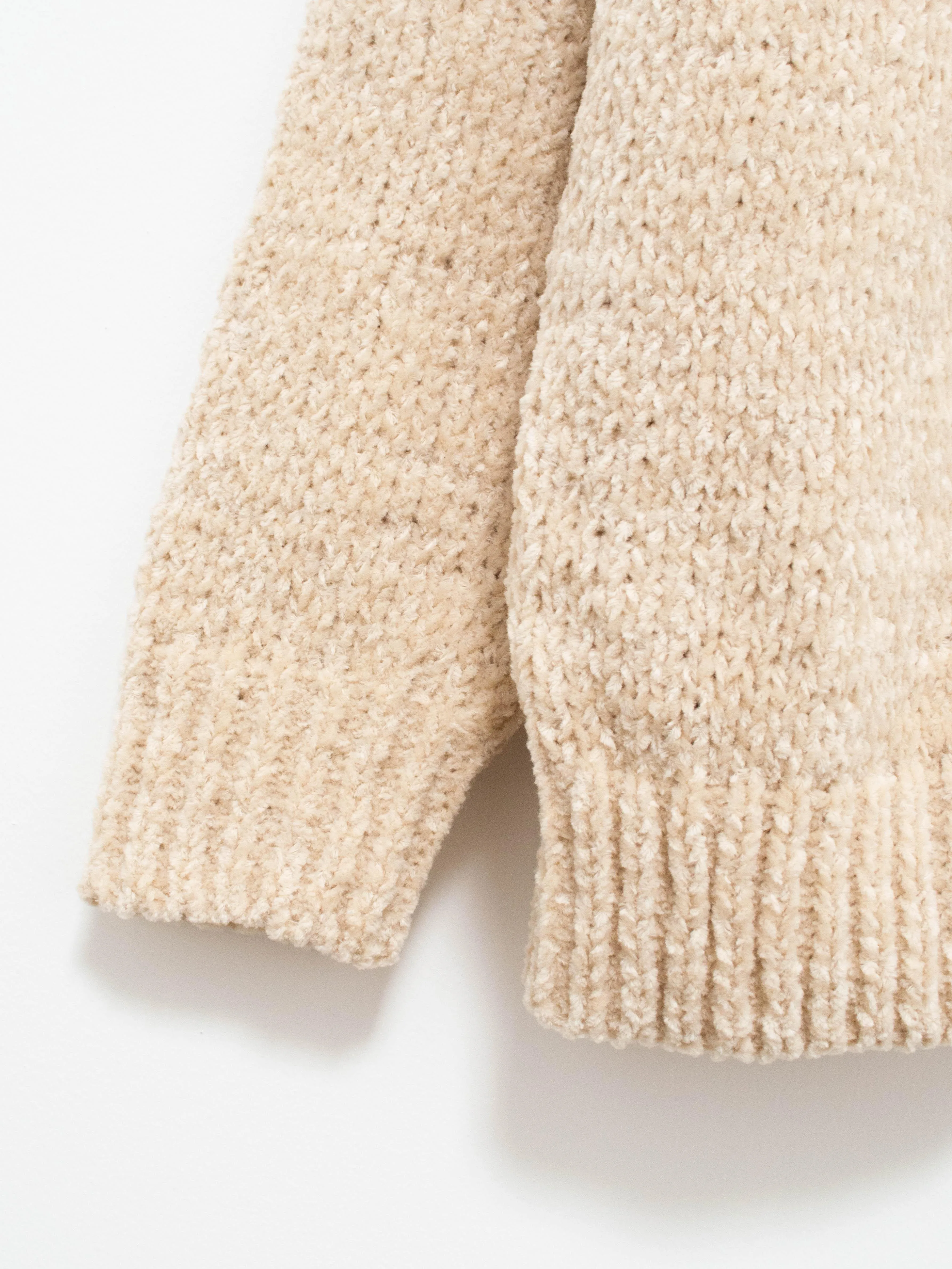 Hand Dyed Cotton Mole Yarn Cardigan - Natural